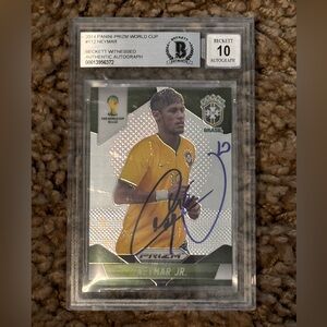 2014 Panini Prizm World Cup Neymar #112 BGS Authentic Auto